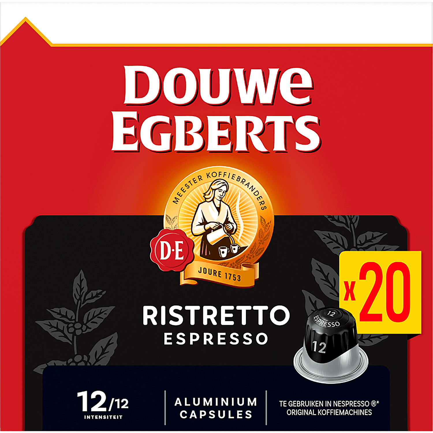 Douwe Egberts Koffiecups espresso 12 ristretto