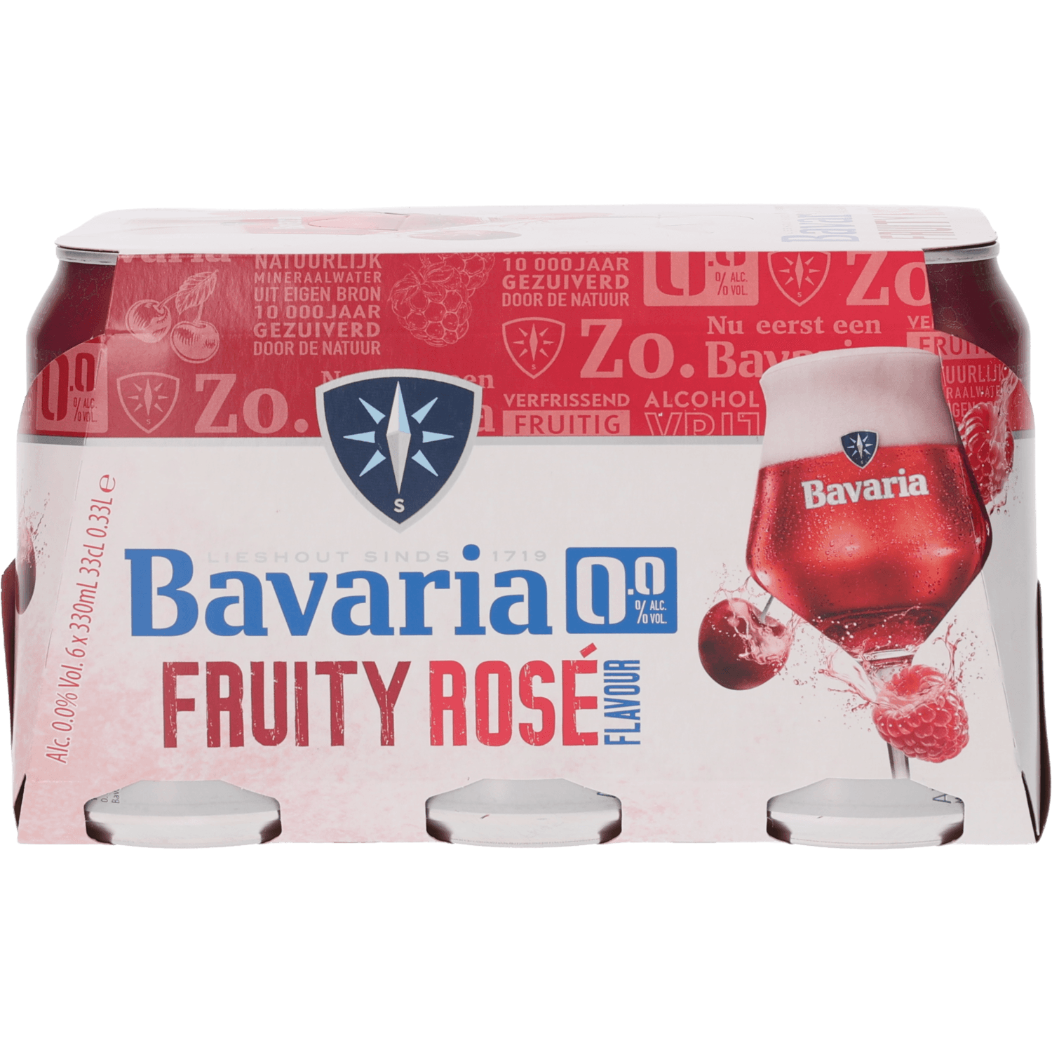 Bavaria Fruity rose bier alcoholvrij 6x33cl