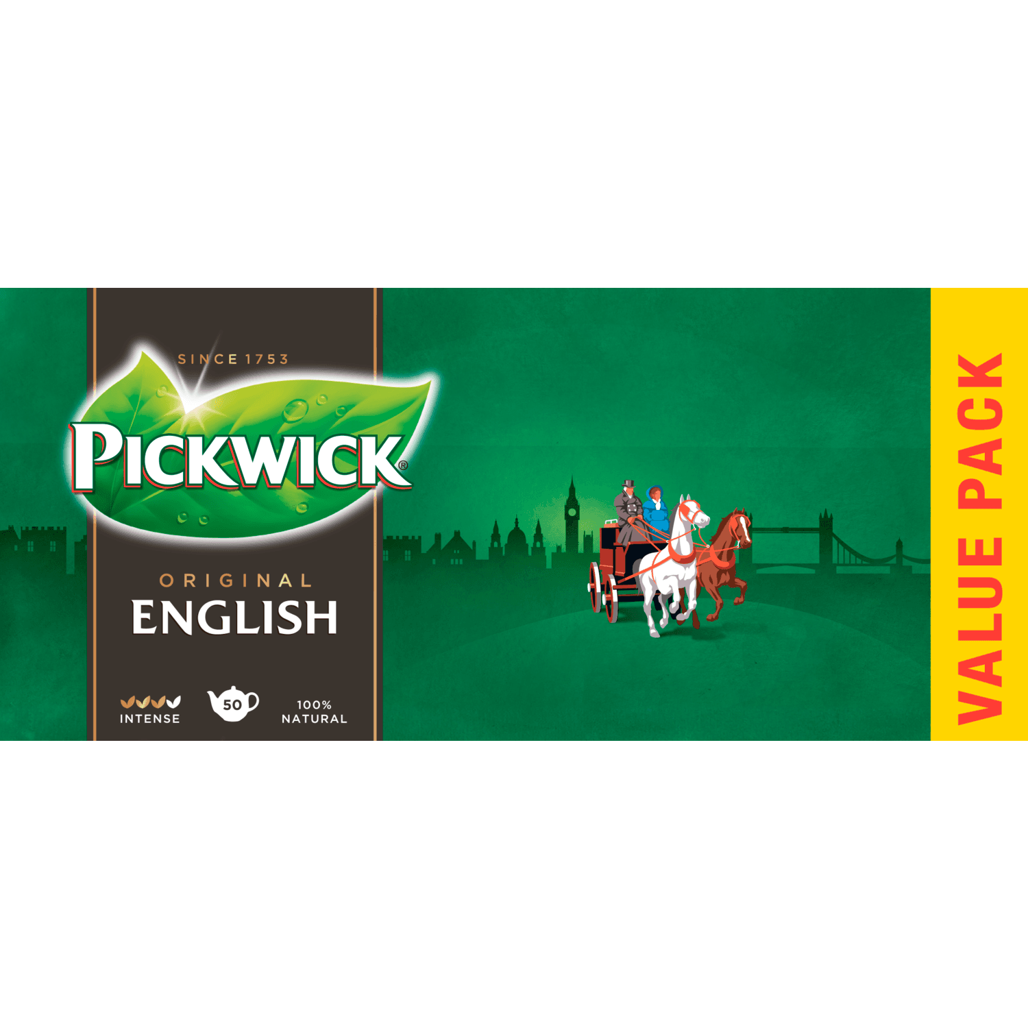 Pickwick English zwarte thee voor pot voordeelpak