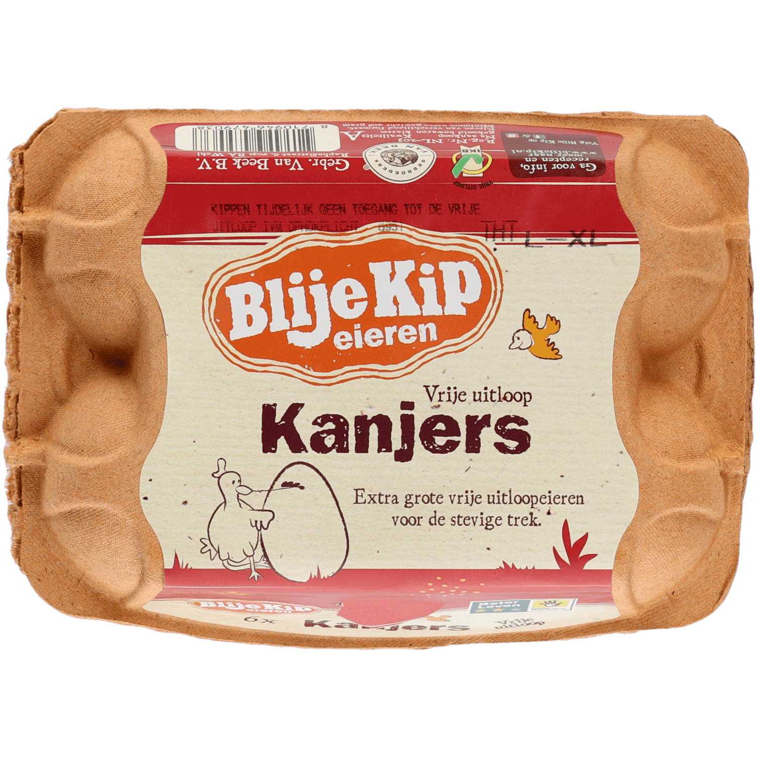 BLIJE KIP Vrije uitloop eieren bruin l-xl