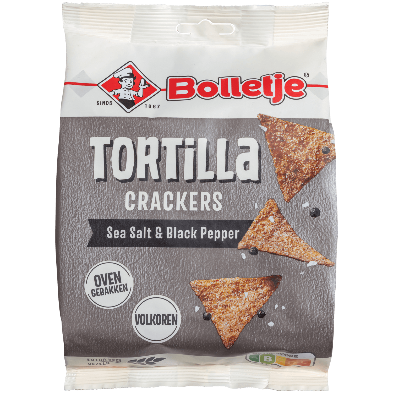 Bolletje Tortilla crackers sea salt black pepper