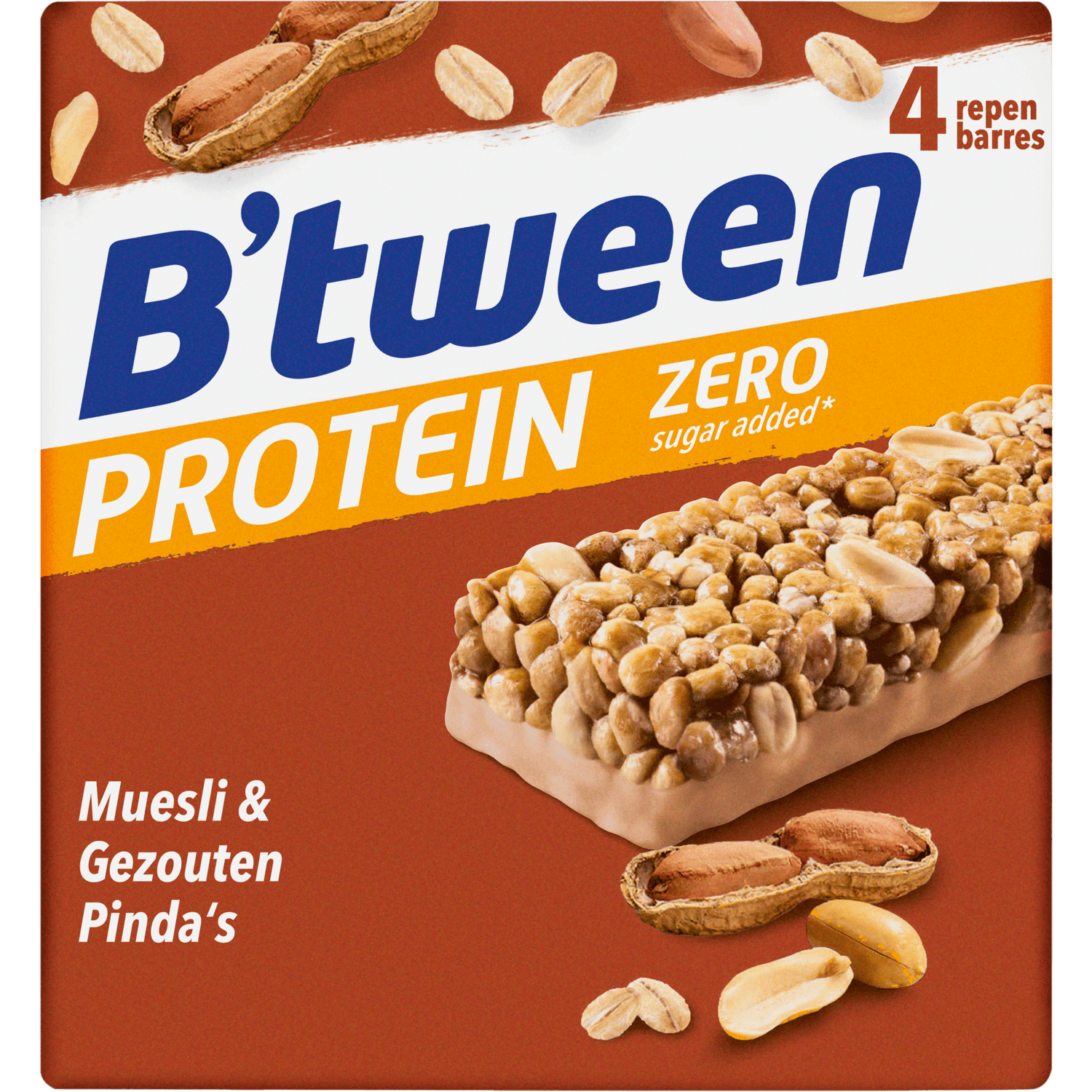 Hero Btween protein muesli&pinda 4st
