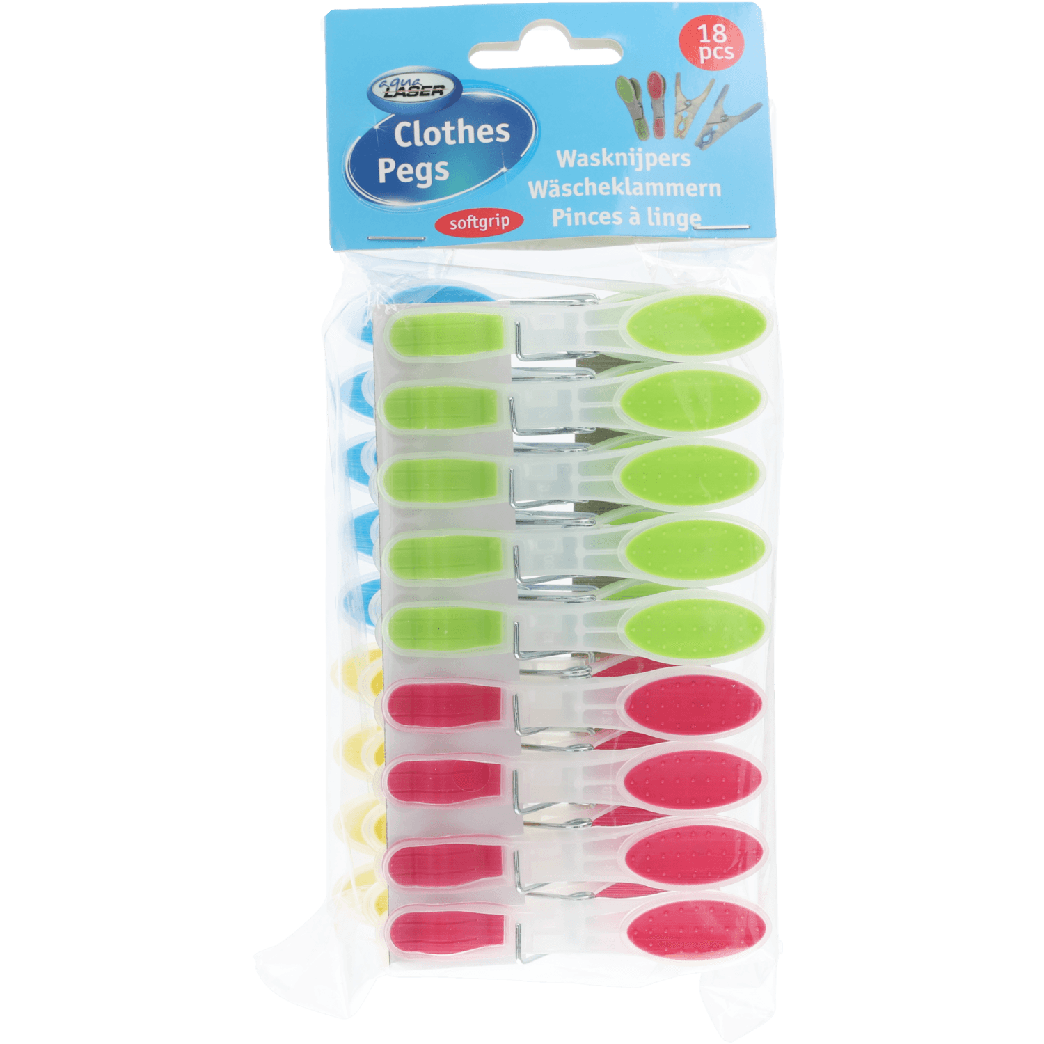 Aqua Laser Wasknijpers 18-delig