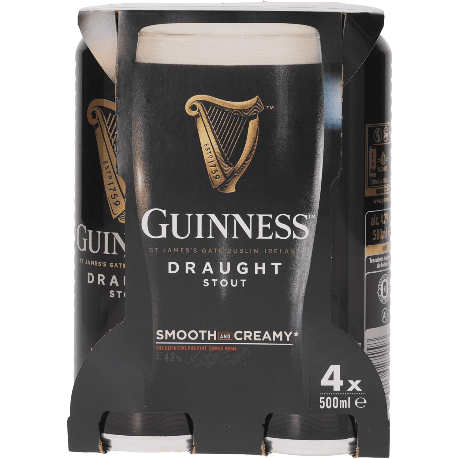 Guinness Stout draught 4x500ml