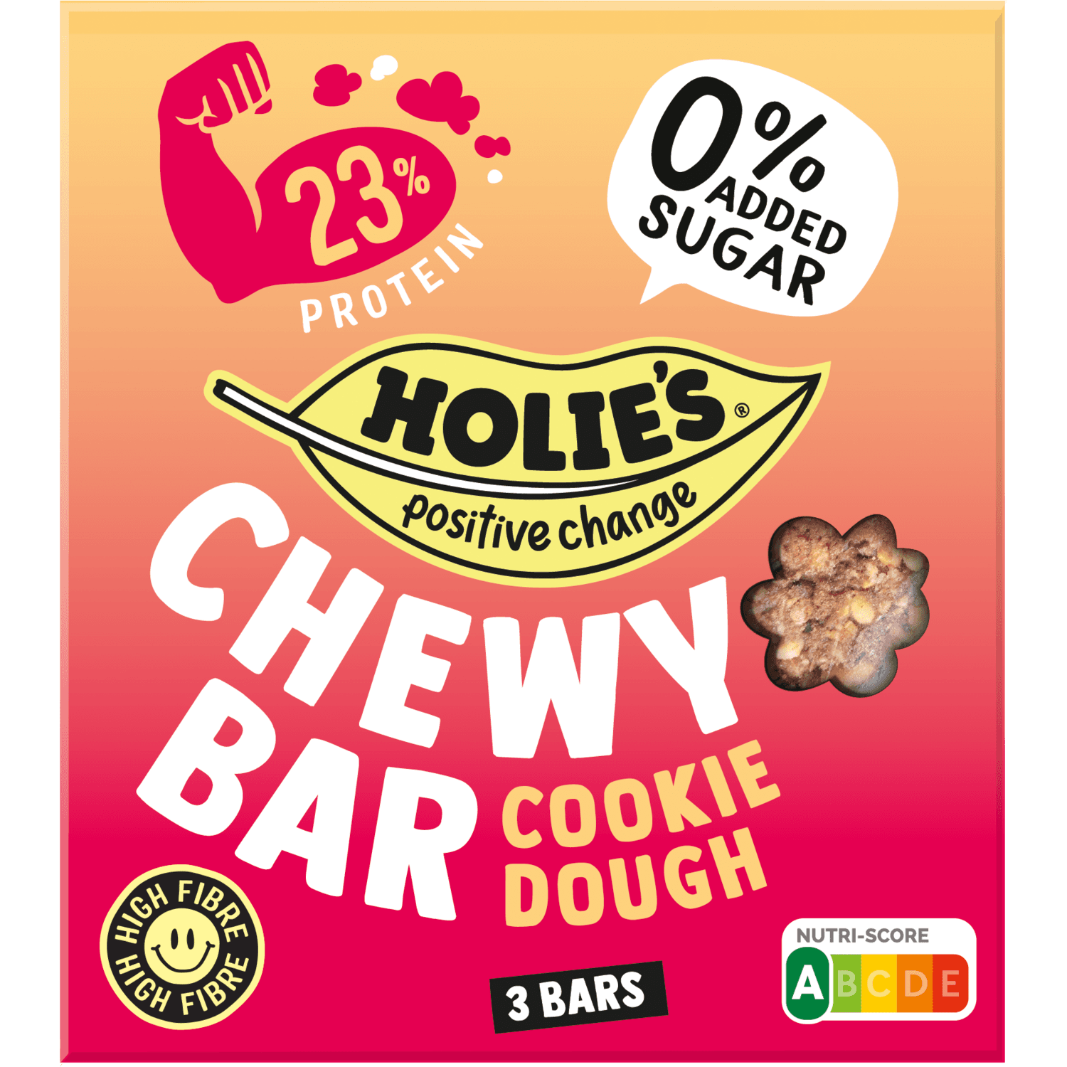 Holie's Chewy bar cookie dough 3 st.
