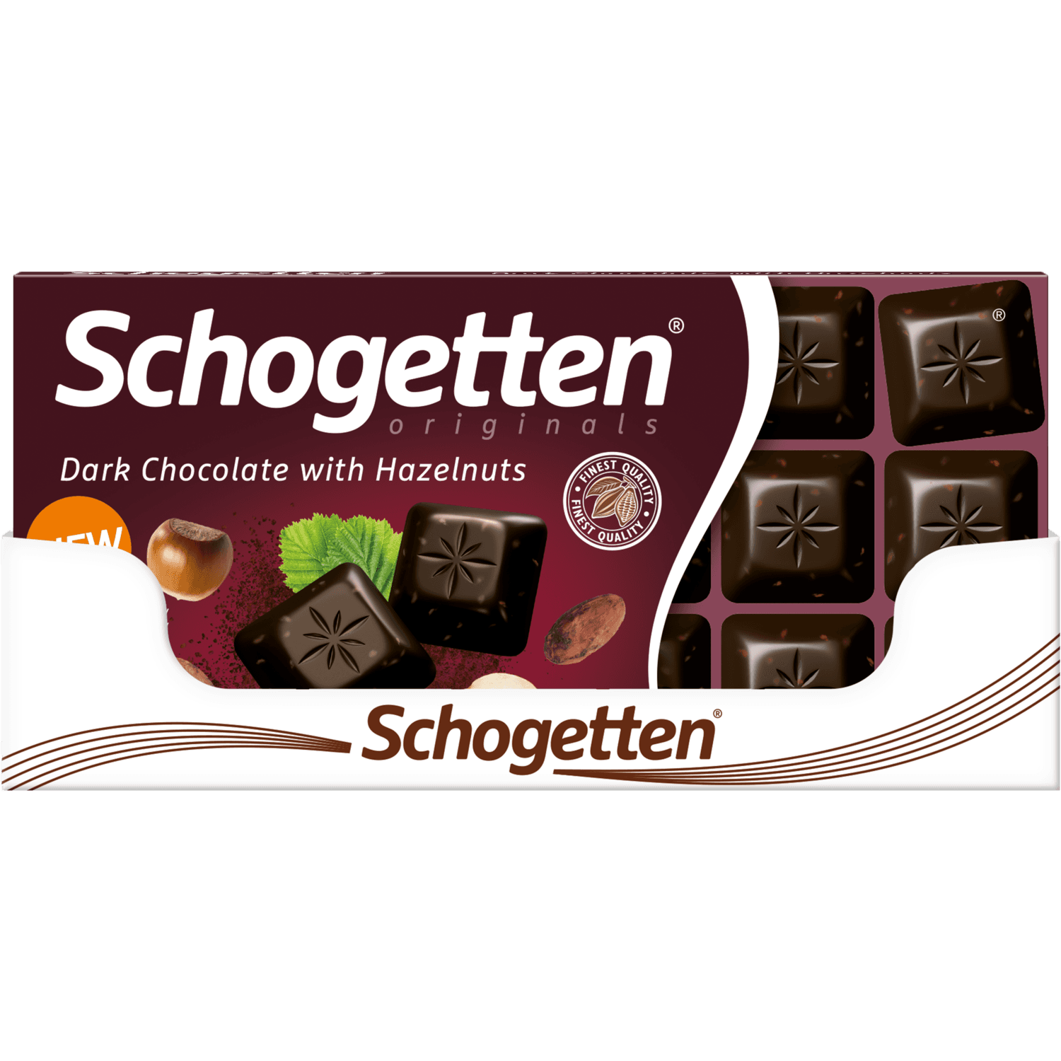 Schogetten Chocoladereep pure chocolade hazelnoot