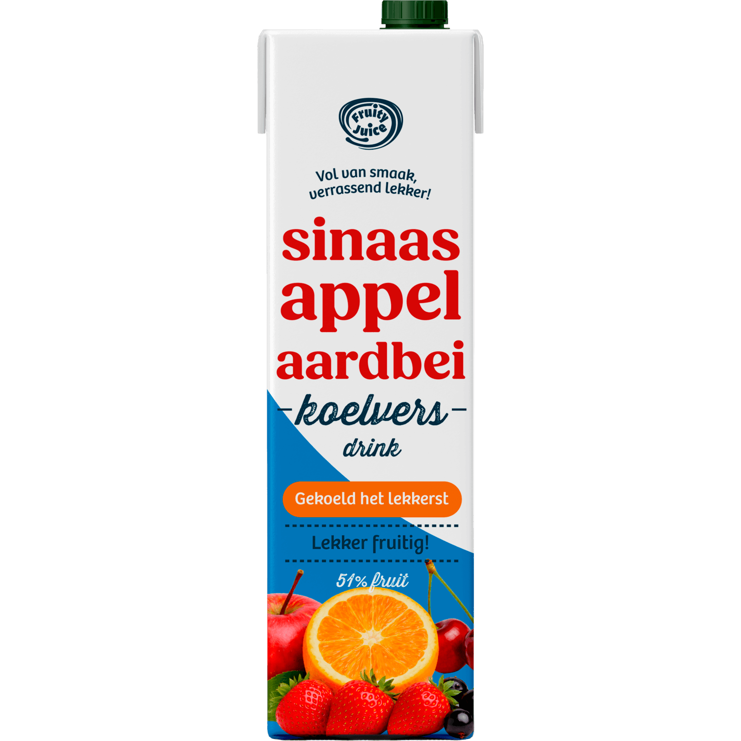 Fruity Juice Sinaasappel-aardbei drink