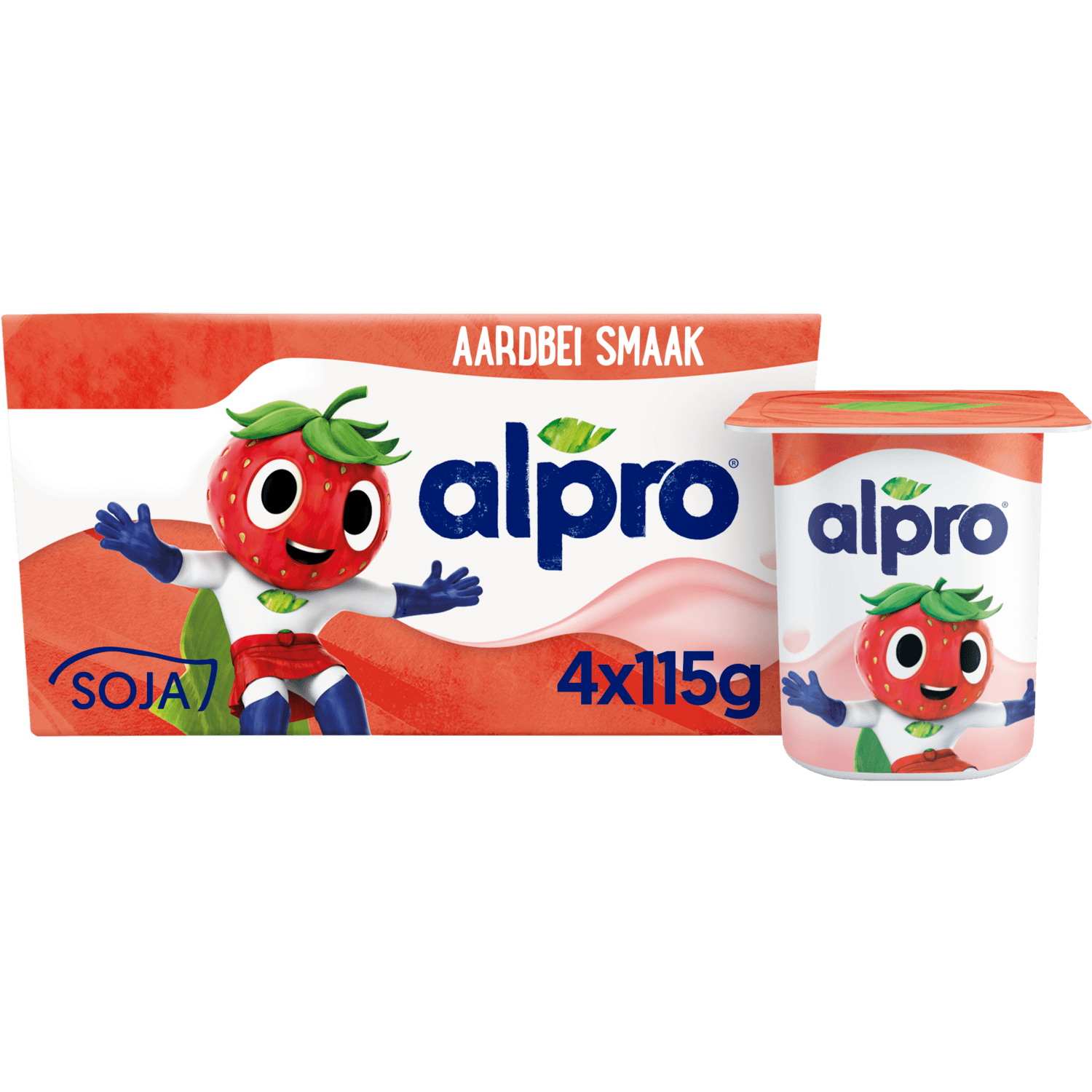 Alpro Kids yoghurtvariatie strawberry 4 st.