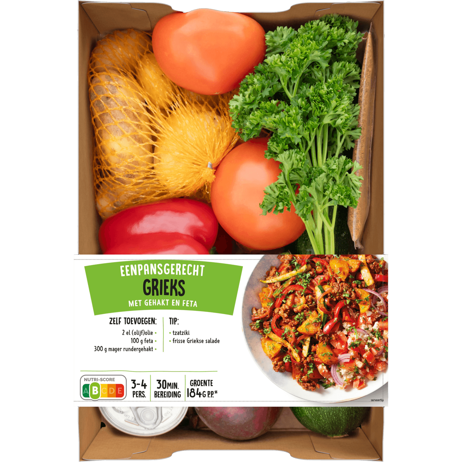 Eenpansgerecht griekse stijl verspakket