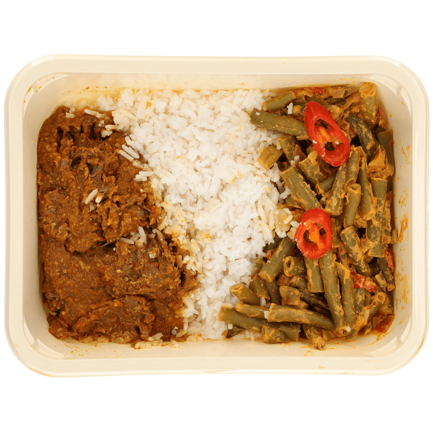 Mealmasters Rendang met cocosrijst-boontjes