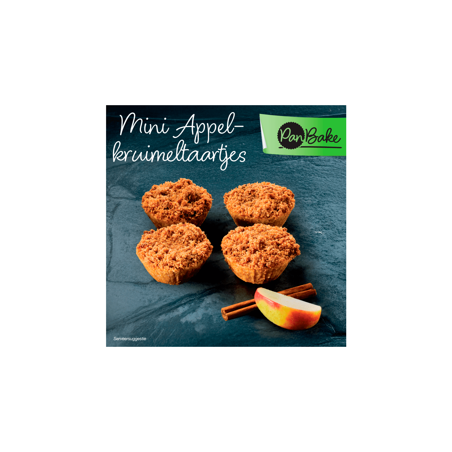 Pan-bake Appelkruimeltaart 4 st.