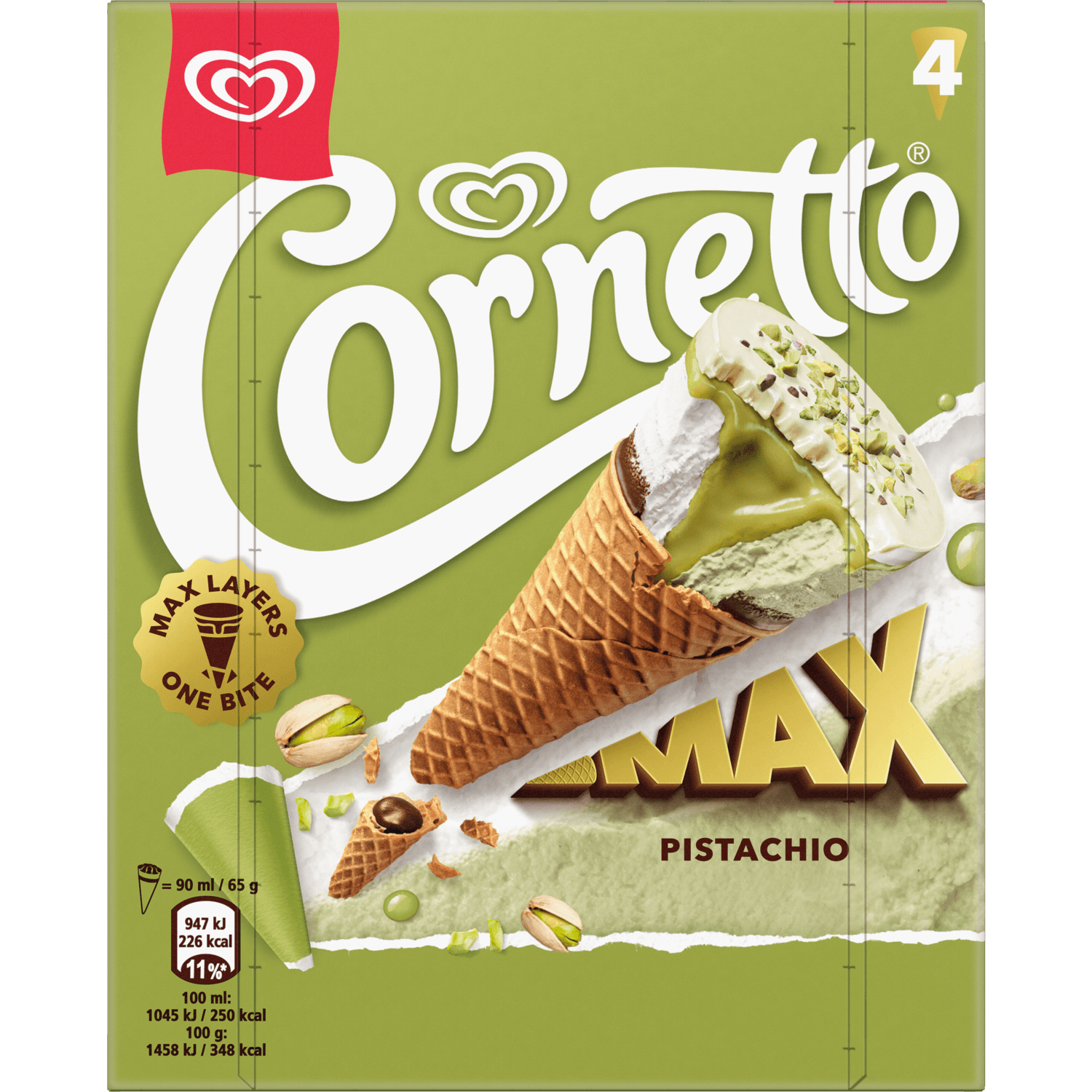 Ola Cornetto pistachio 4 st.