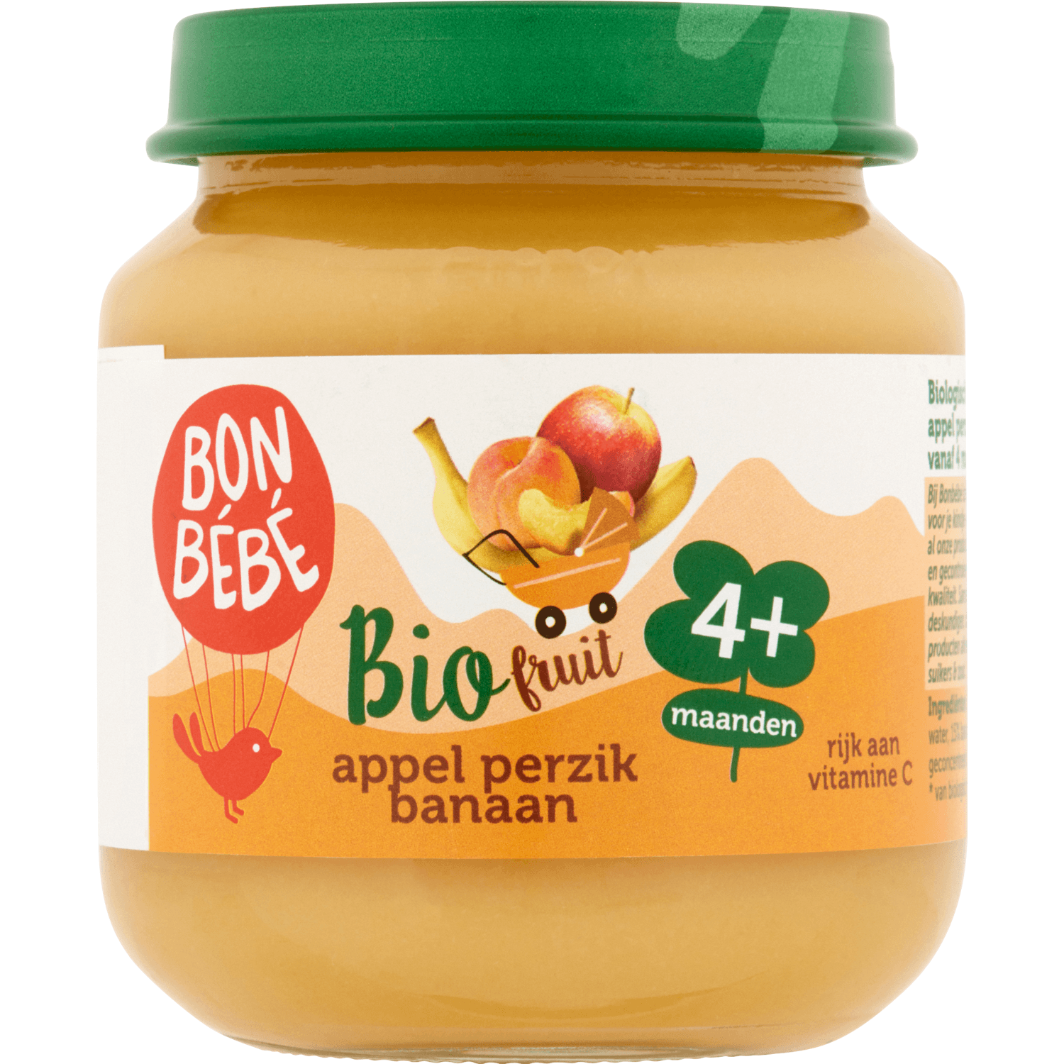 Bonbébé Fruithapje 4+ maanden appel-perzik-banaan