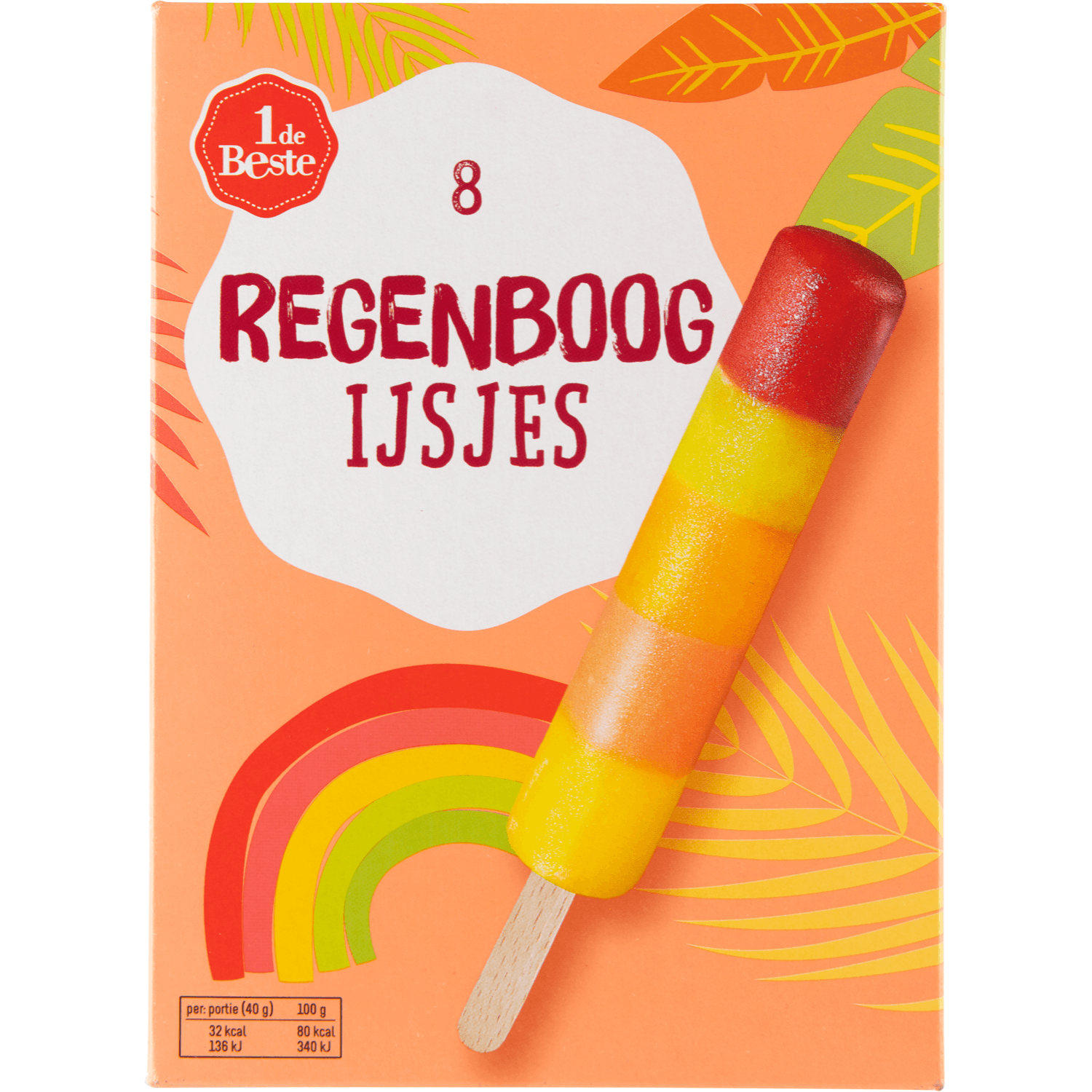 1 De Beste Regenboogijsjes 8 stuks