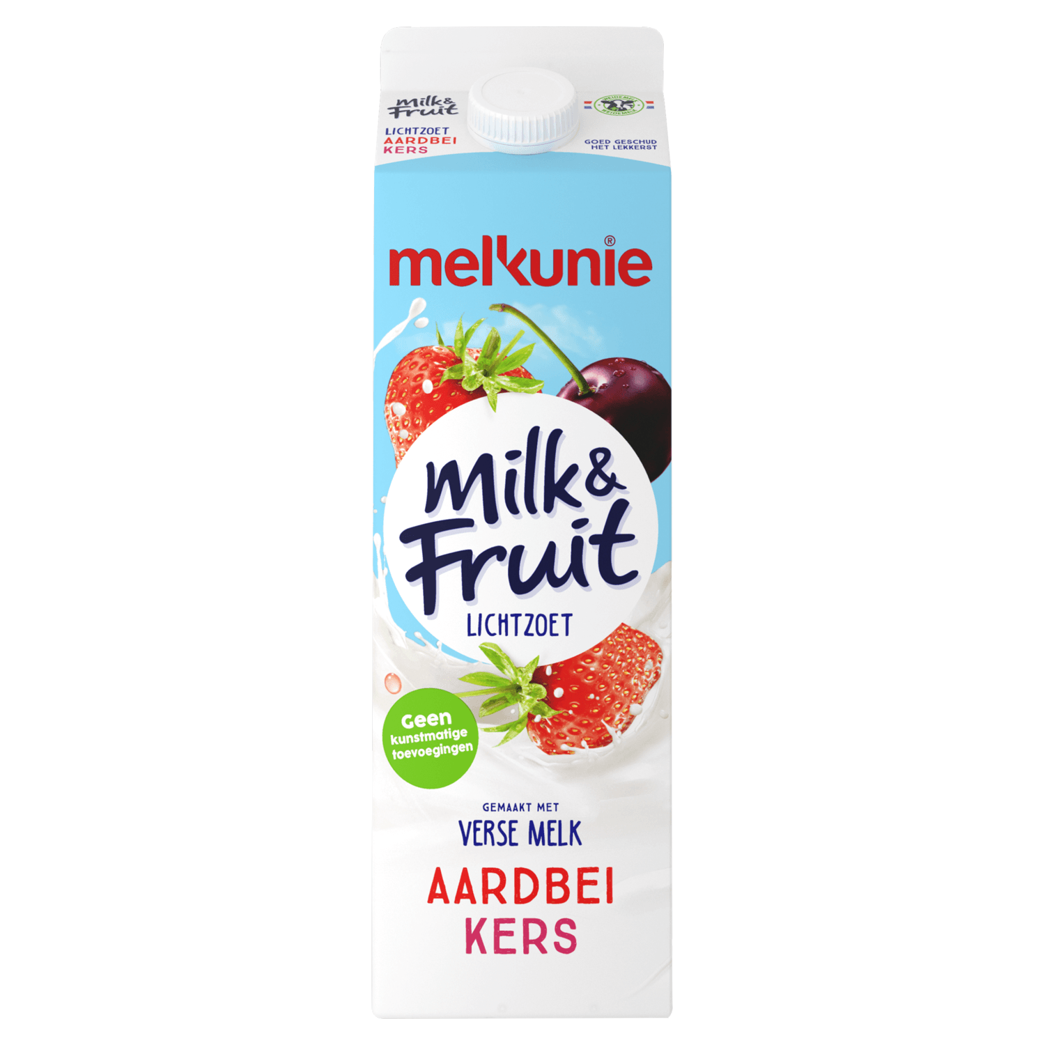 Melkunie Milk & fruit lichtzoet aardbei-kers