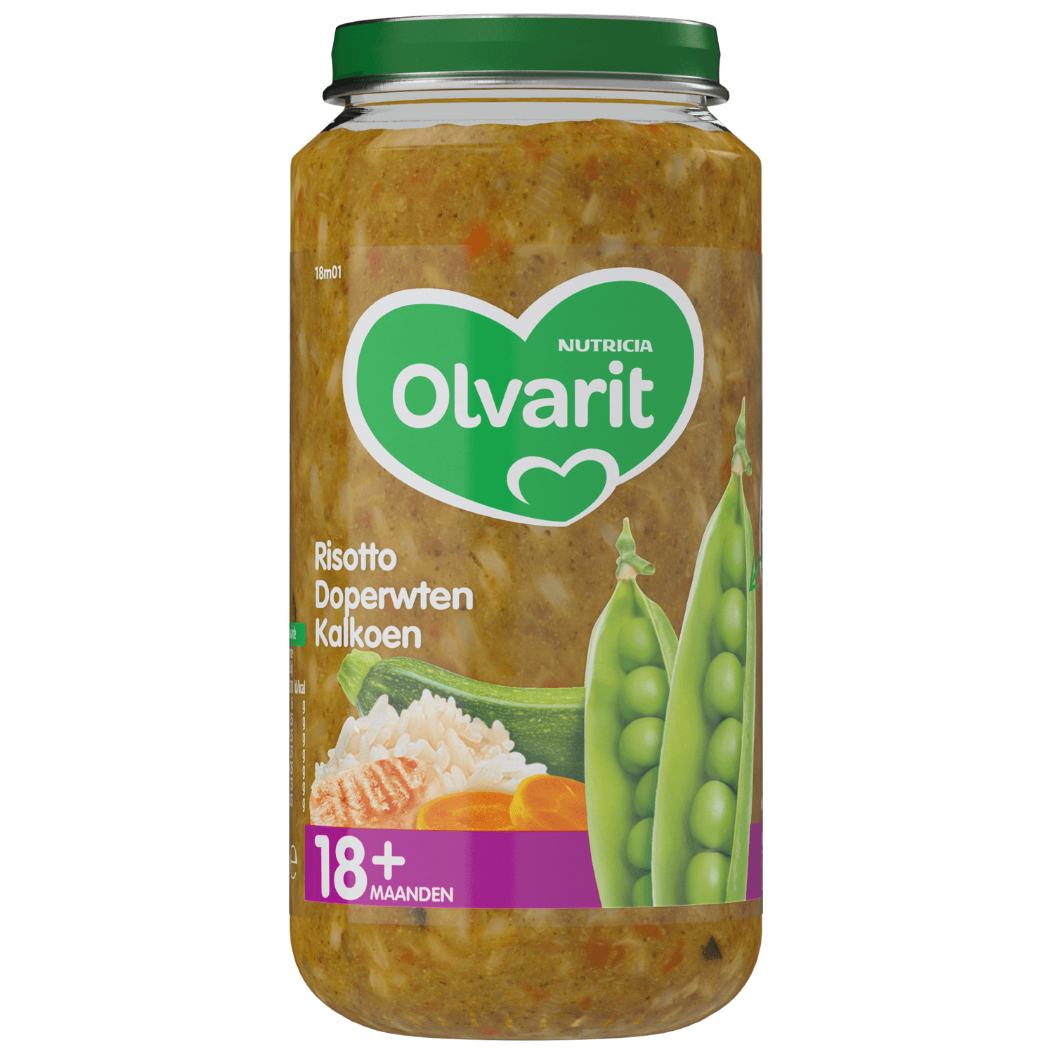 Olvarit 18+ Maanden Risotto Doperwten Kalkoen