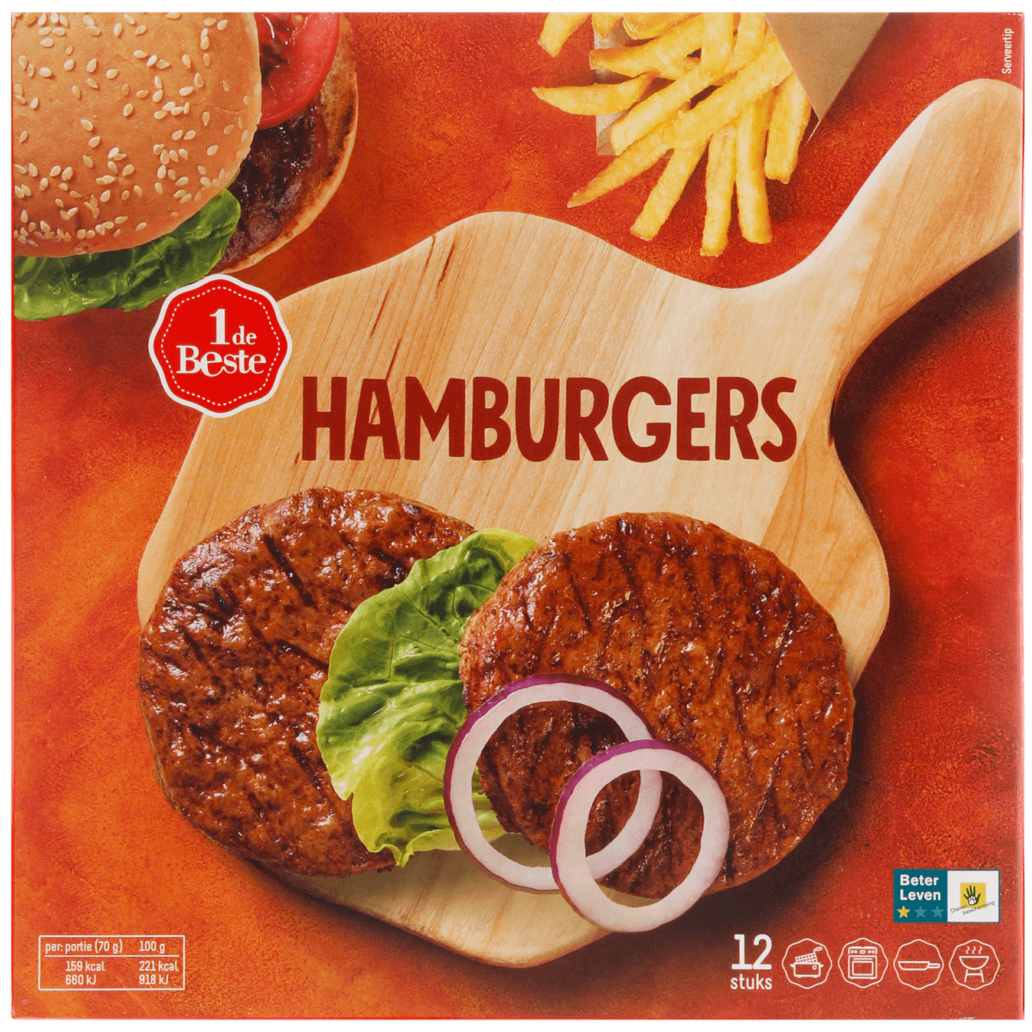 1 De Beste Hamburgers 12 stuks
