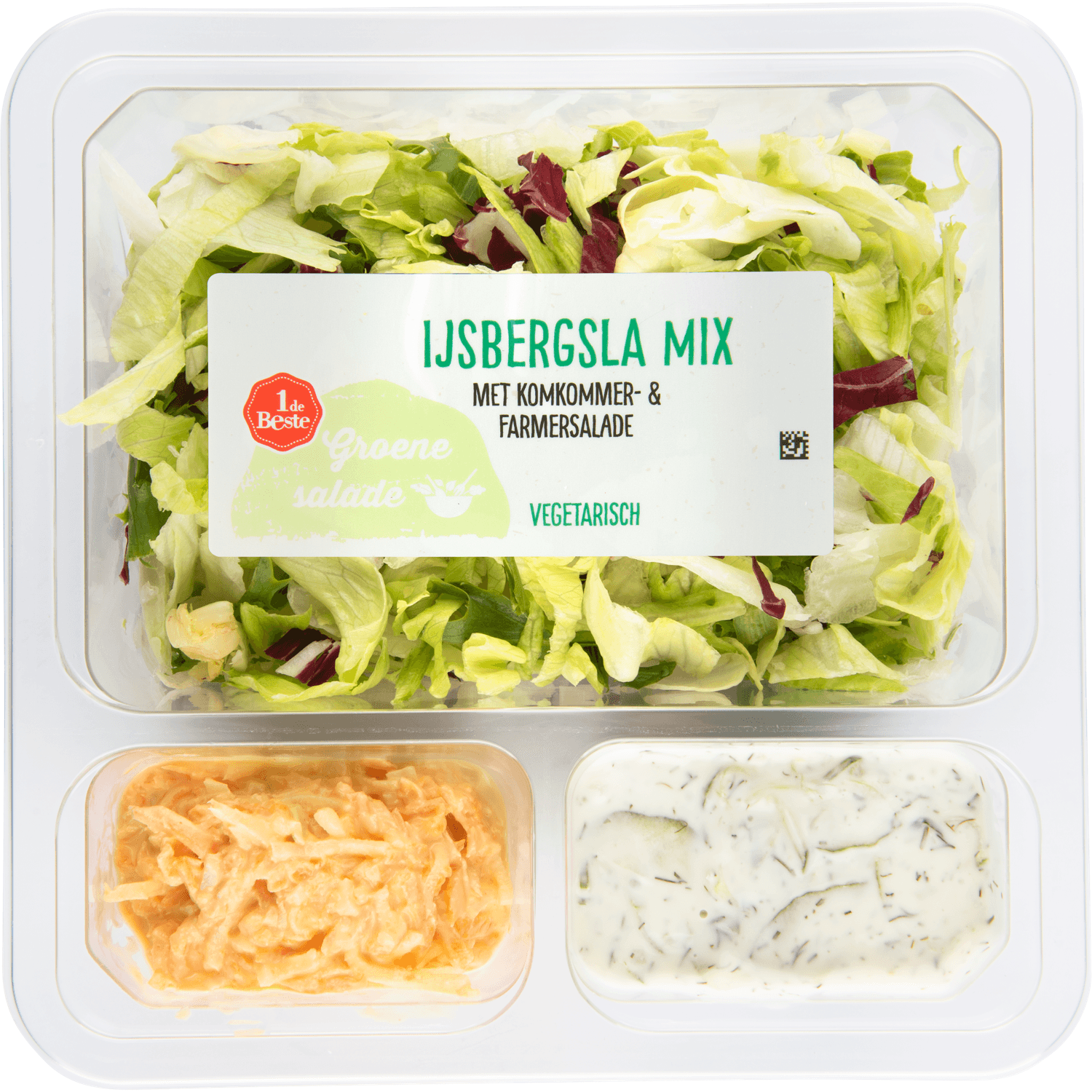1 De Beste Groene salade ijsbergsla mix komkommer & farmersalade