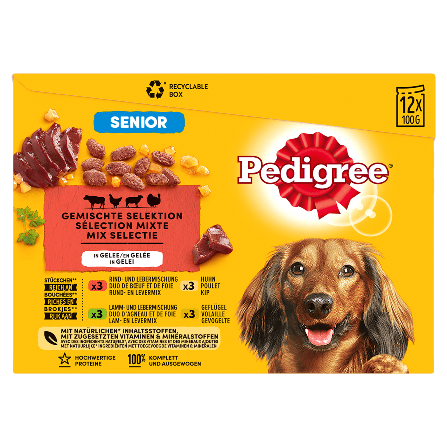 Pedigree Hondenvoer senior in gelei 12 stuks