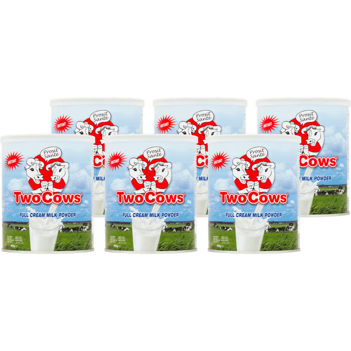Two Cows Instant Full Cream Milk Powder 6 x 400 g