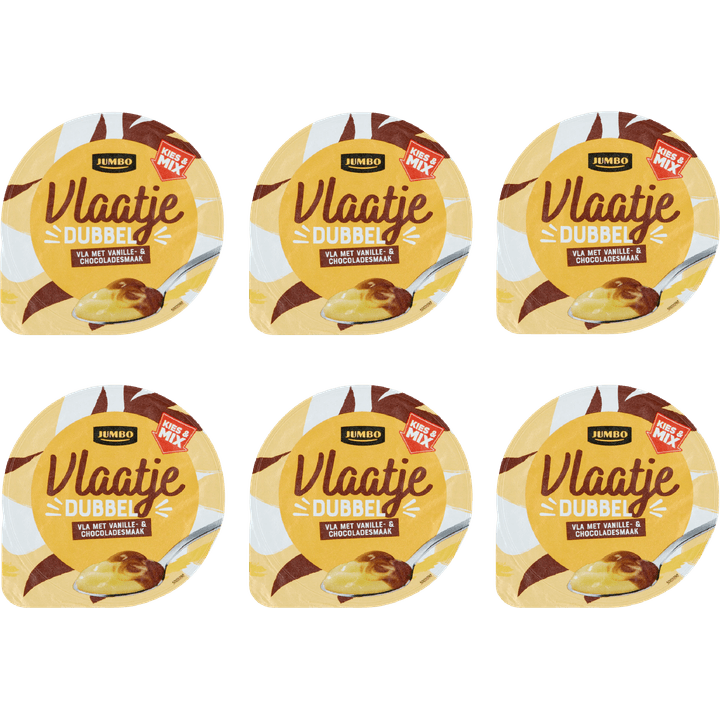 Jumbo Vlaatje met Vanille- & Chocoladesmaak 6 x 200 g