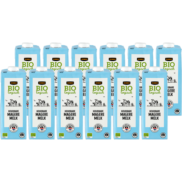 Jumbo Biologisch Houdbare Magere Melk 12 x 1 L