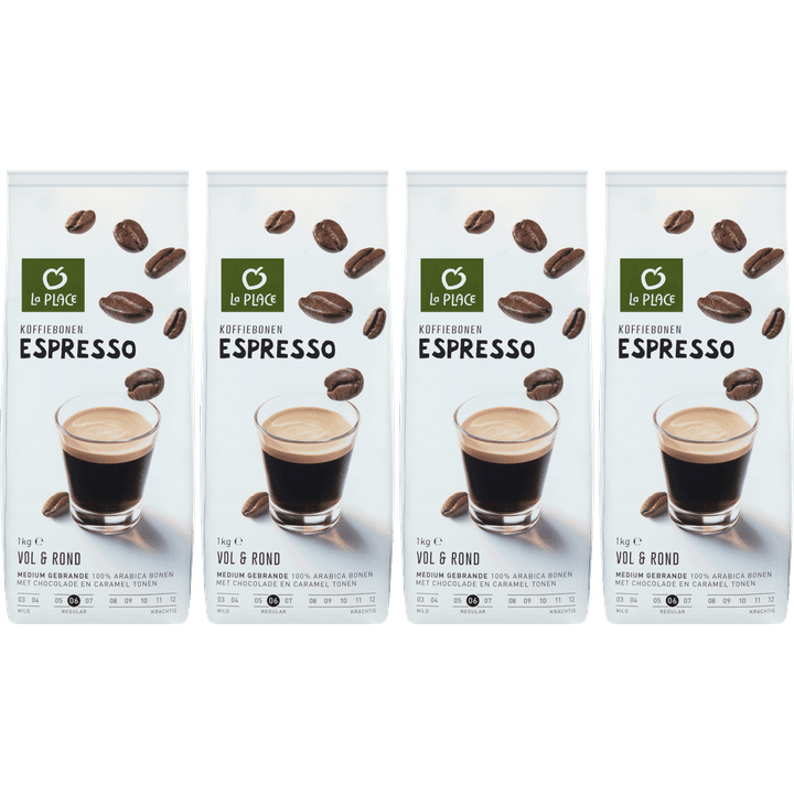 La Place Koffiebonen Espresse Arabica 4 x 1000 g