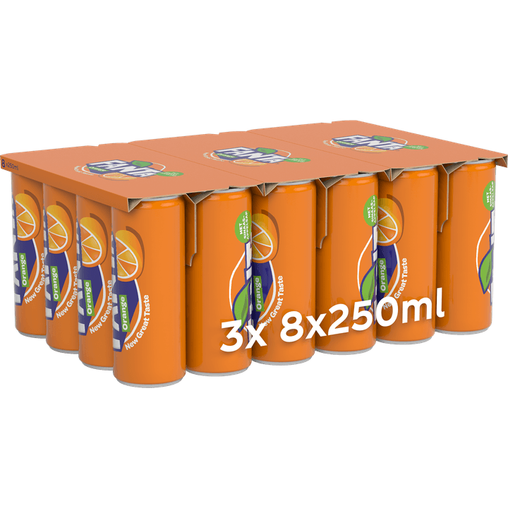 Fanta Orange Frisdrank 3x 8x250 ml