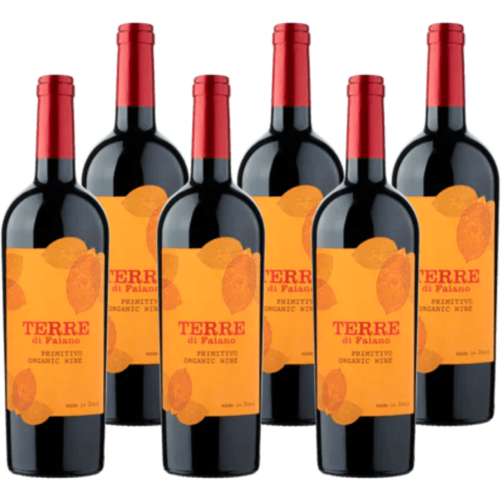 Faiano - Primitivo - Biologisch - 6 x 750 ML - zonder doos