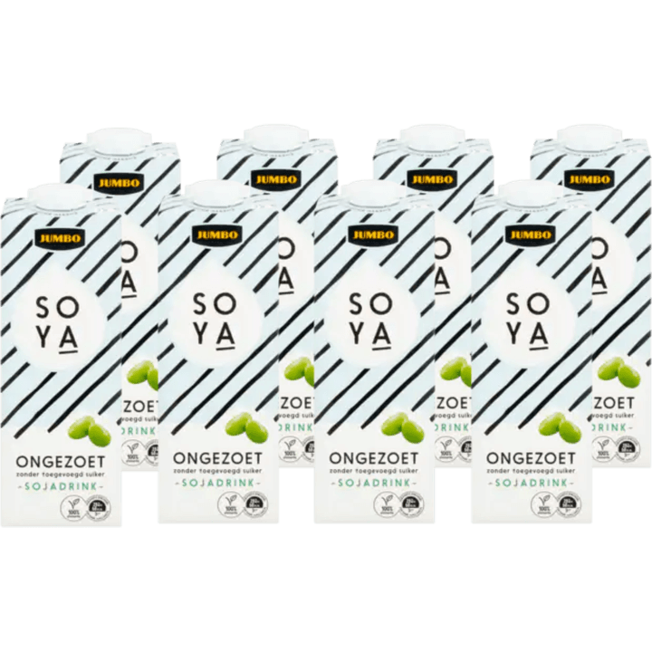 Jumbo Sojadrink Ongezoet 8 x 1 L