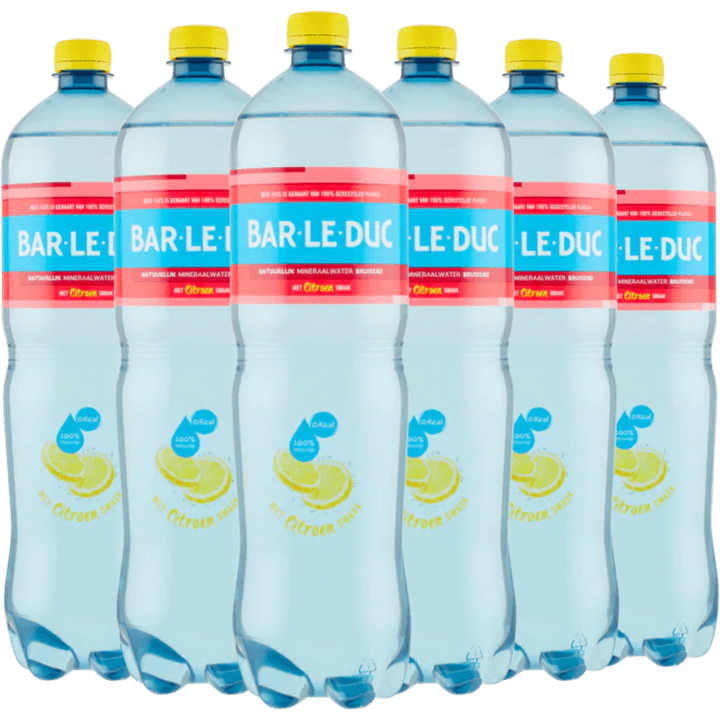 Bar-le-Duc Natuurlijk Mineraalwater Bruisend met Citroen Smaak 6 x 1,5 L