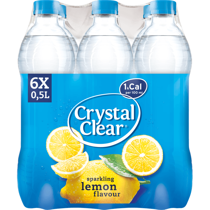Crystal Clear Sparkling Lemon Fles 6 x 0,5L