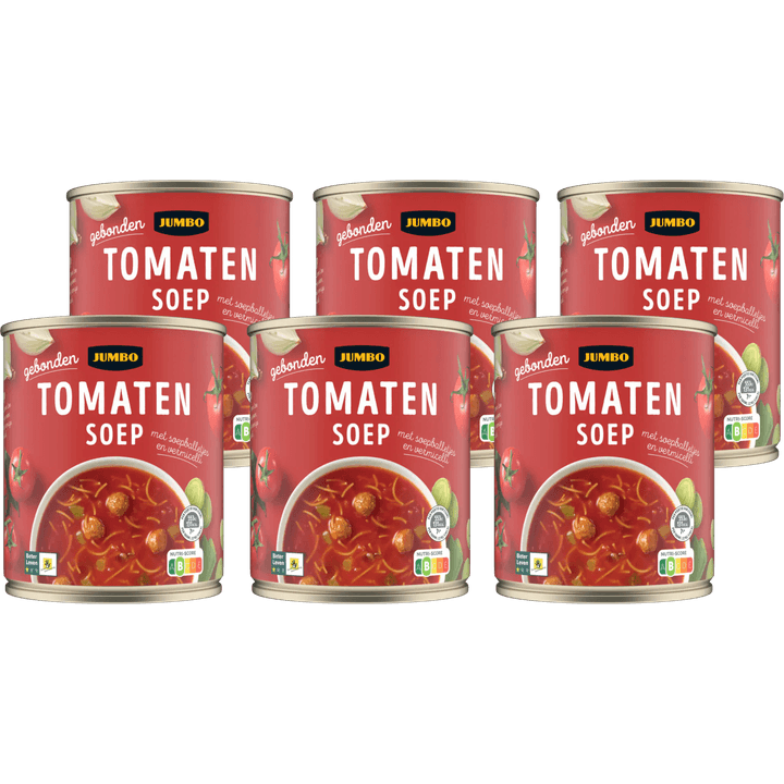 Jumbo Tomatensoep met Vermicelli & Soepballetjes 6 x 800ML
