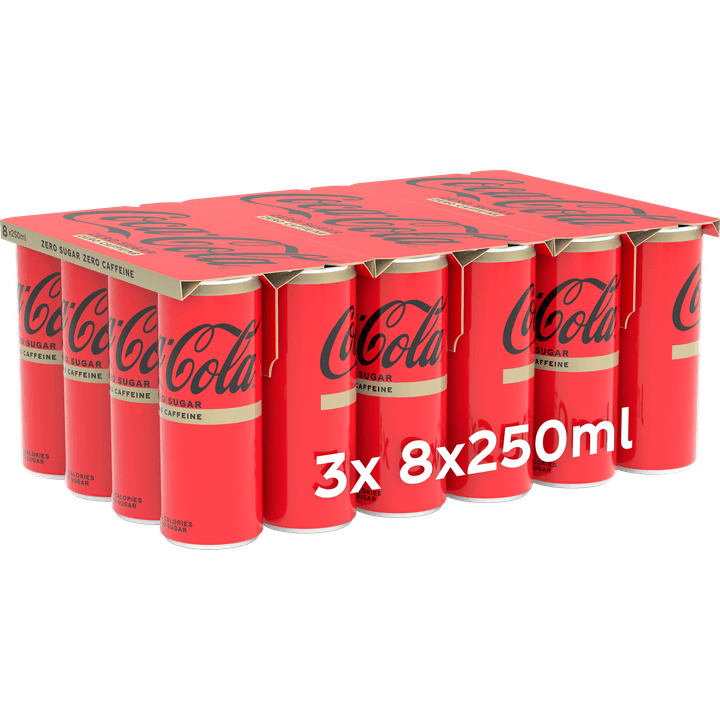 Coca-Cola Zero Sugar Zero Caffeine 3x 8x250 ml