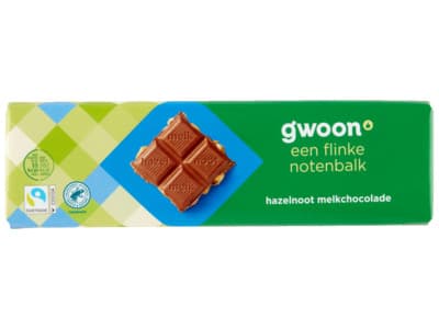 G'woon Chocoladereep melk hazelnoot