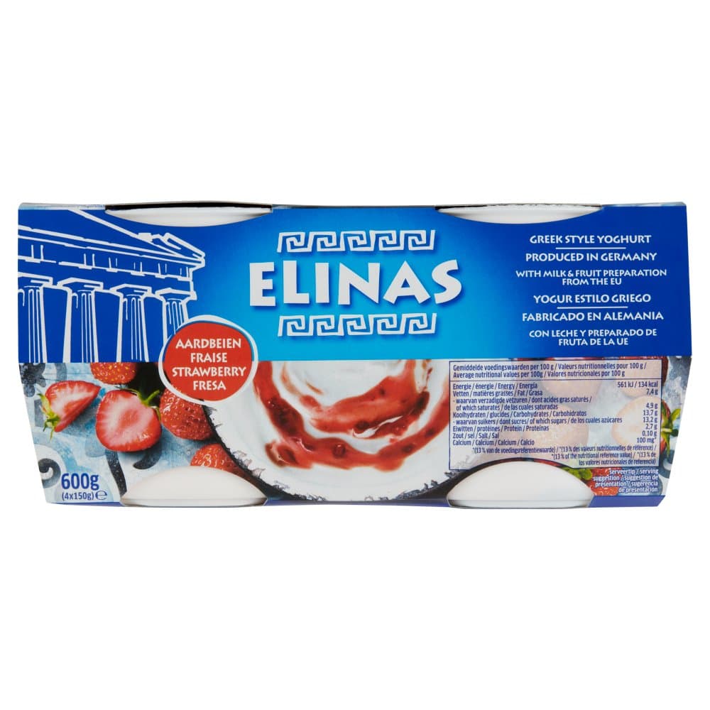 Elinas griekse yoghurt aardbei