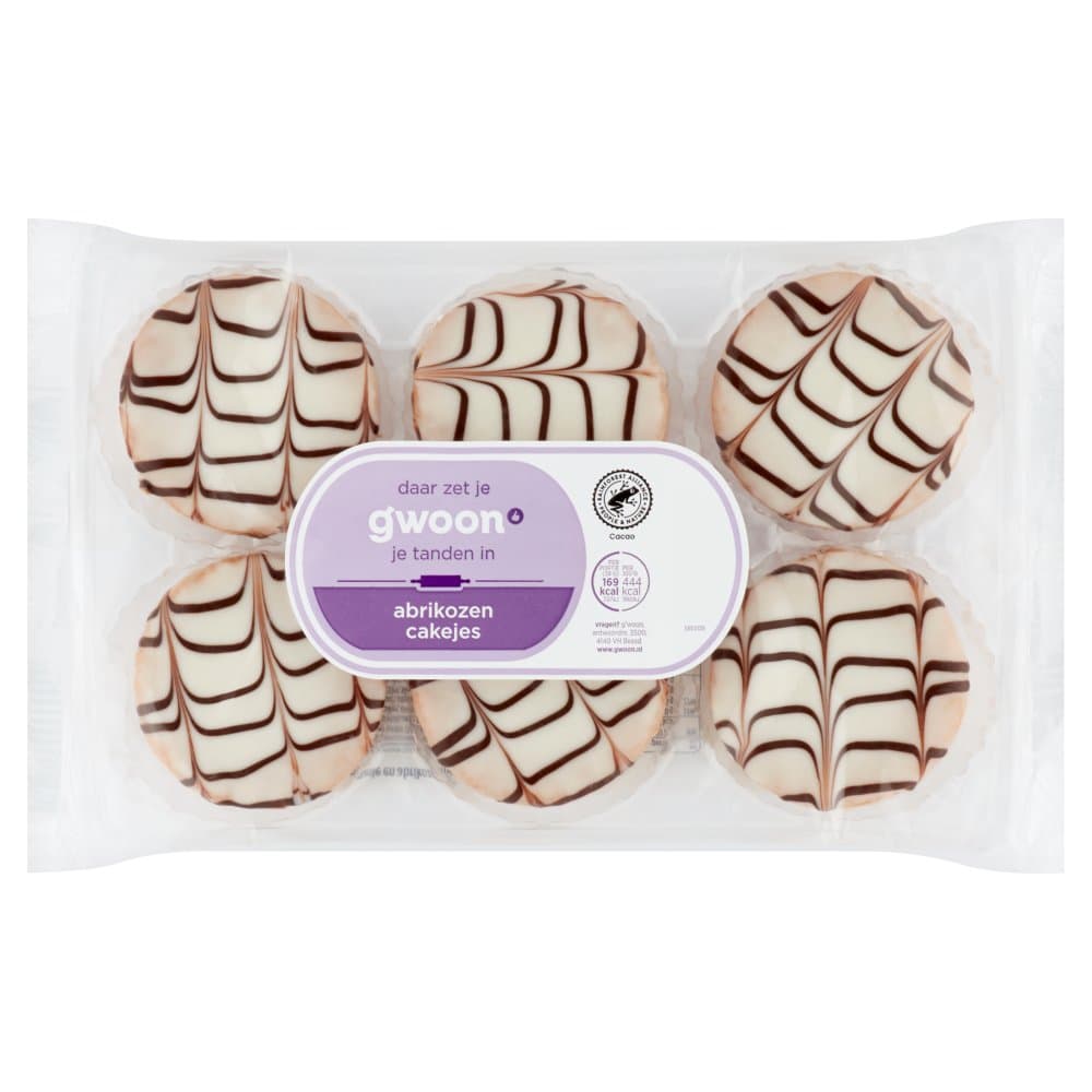 G'woon abrikozen cakejes 6st