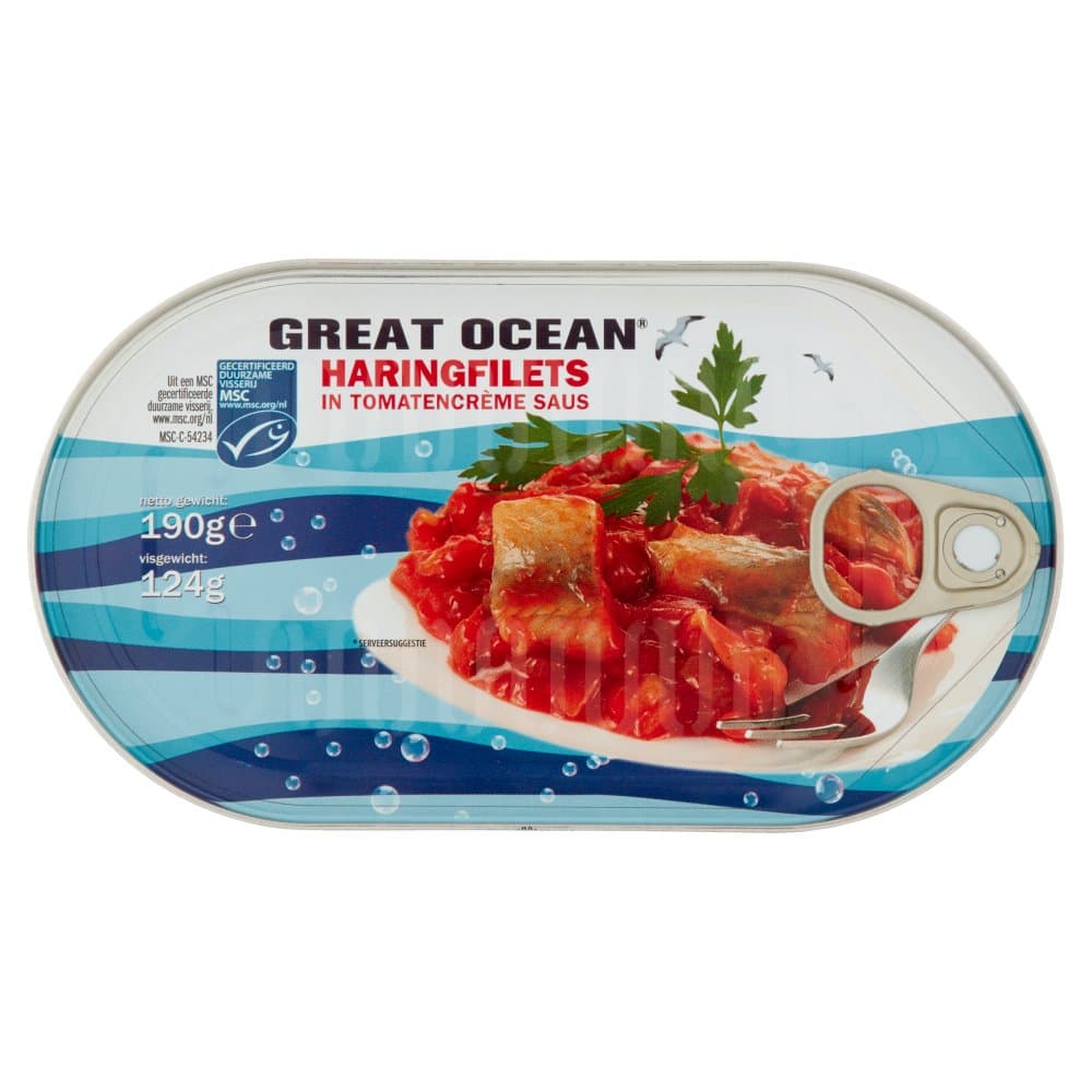 Gr.ocean haringfilets tom saus