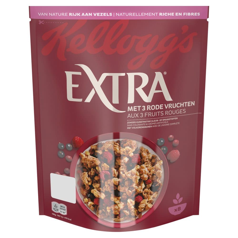 Kellogg's extra rode vruchten