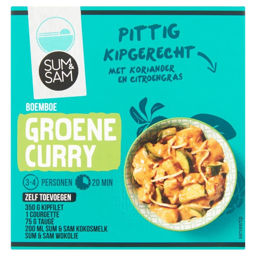 Sum&sam boemboe groene curry