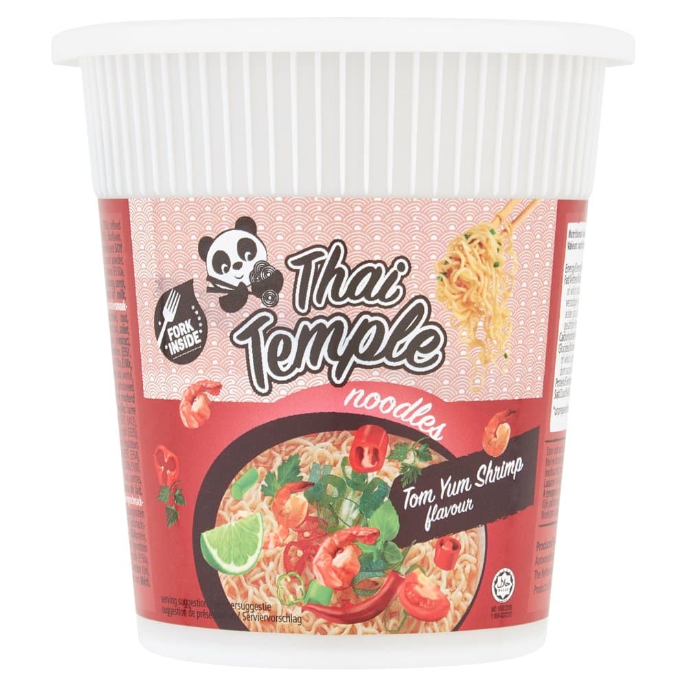 Thai temple noodles cup shrimp.