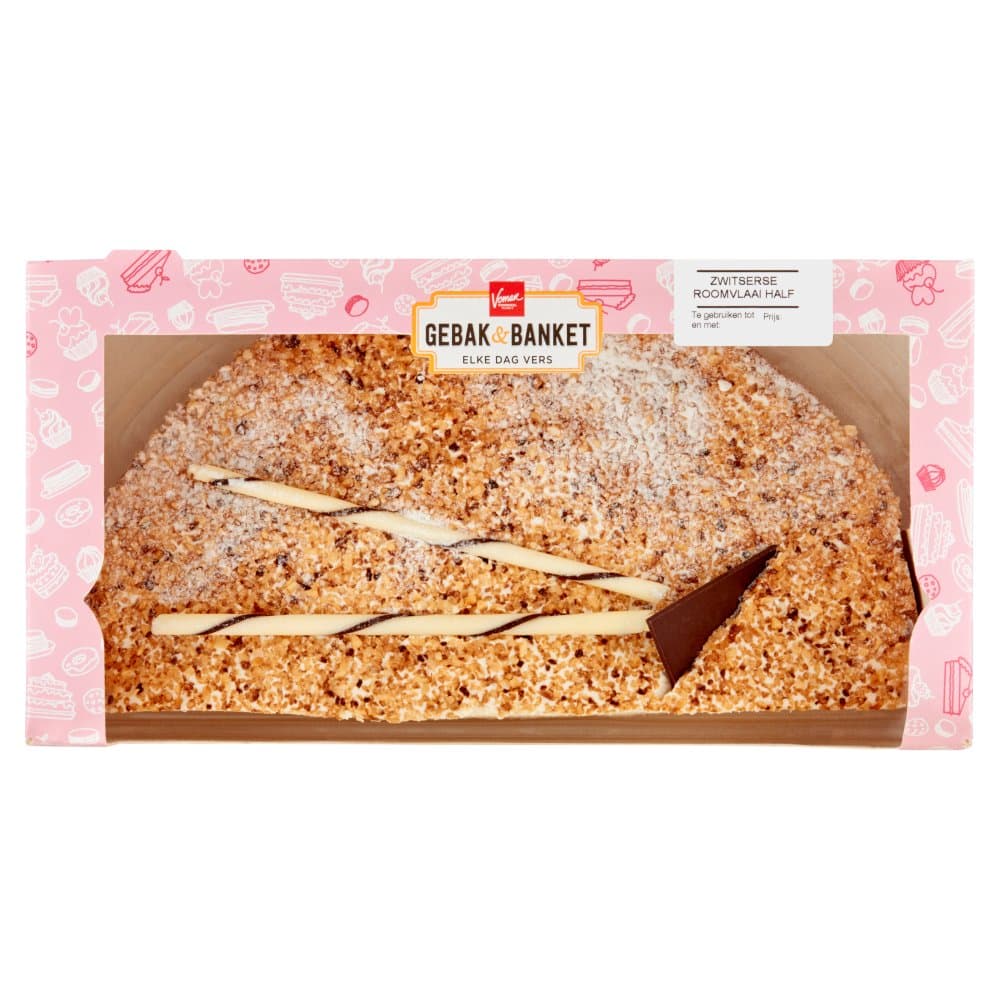 Vomar zwitserse roomvlaai half