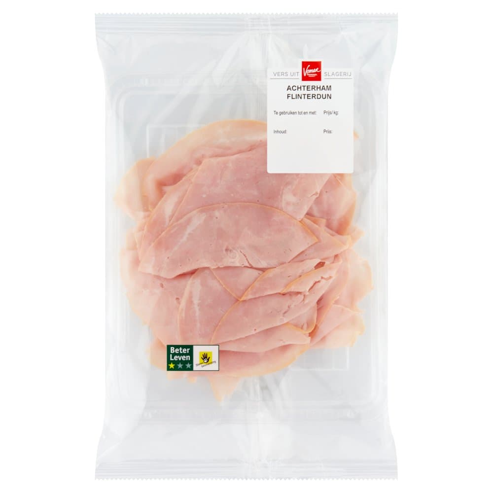 Flinterdun achterham 100gram