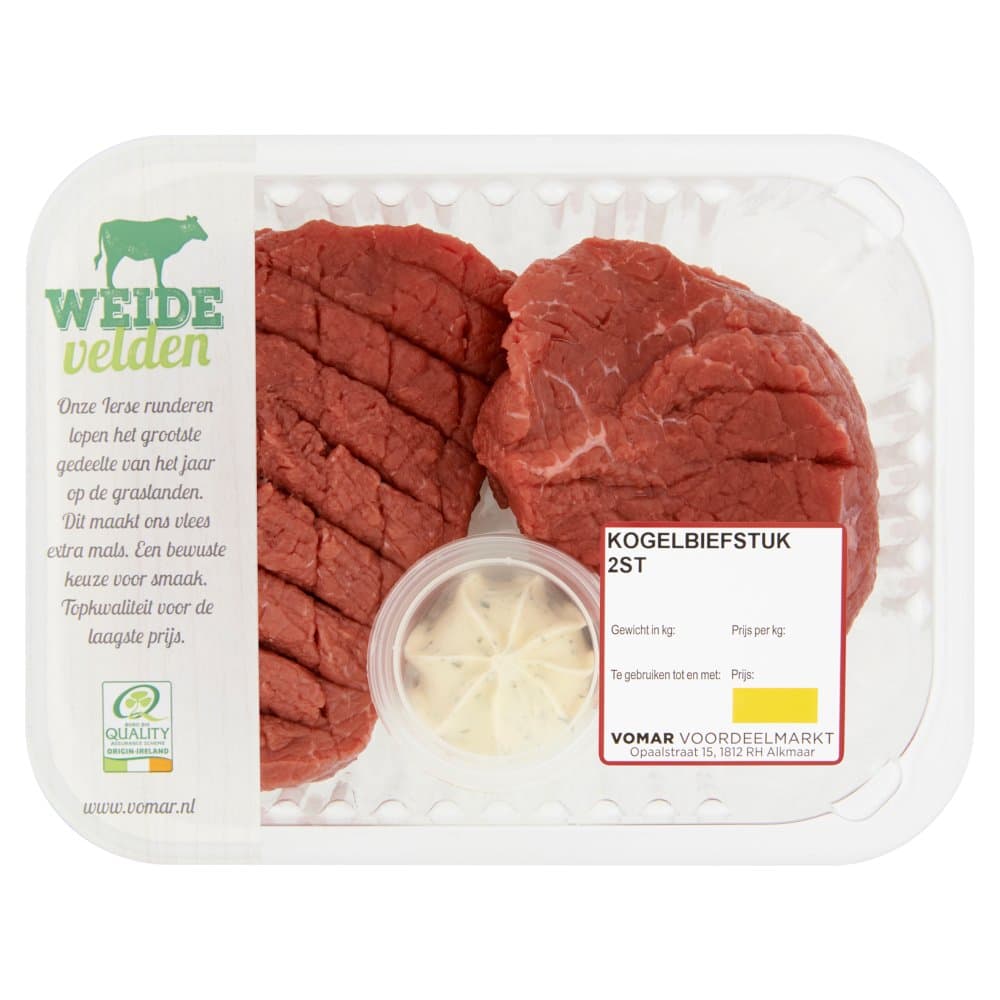 Csw ierse kogelbiefstuk 2 o/s.