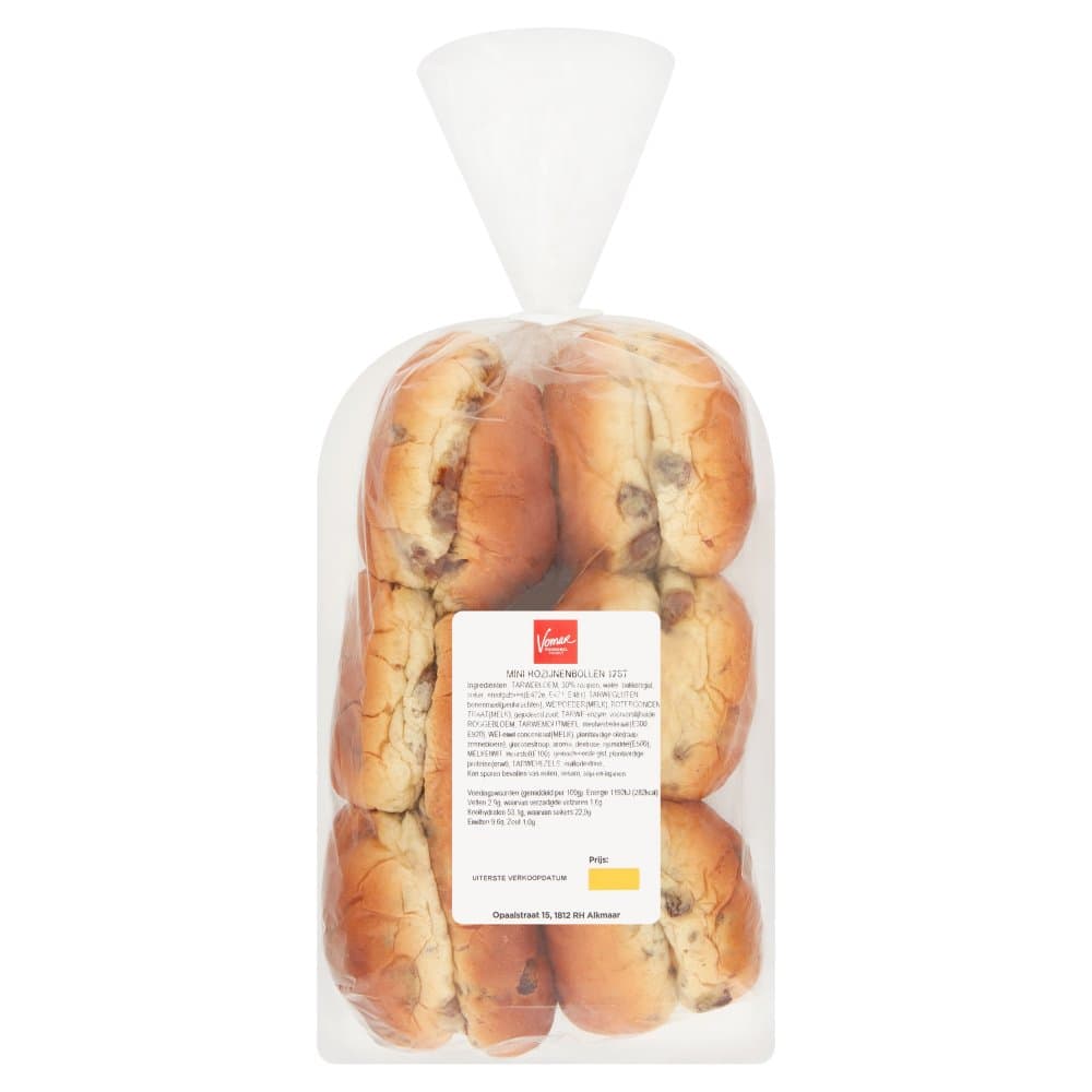 Vomar mini rozijnenbol 12st