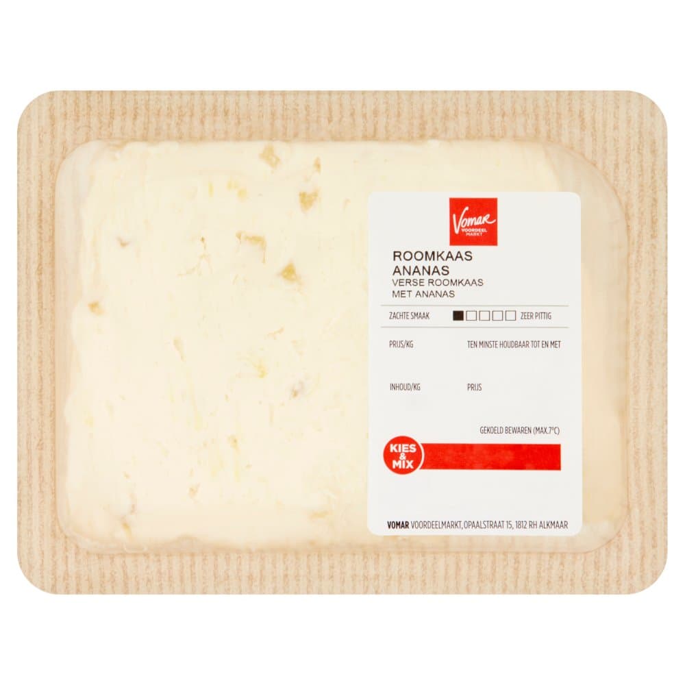 3V6 vomar roomkaas ananas 125g