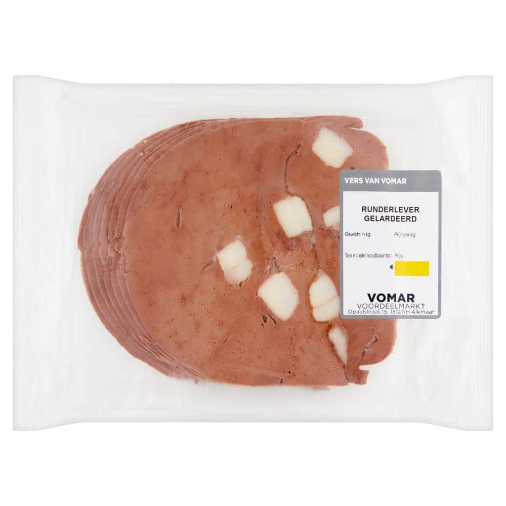 Vomar r. lever met spek 125gr