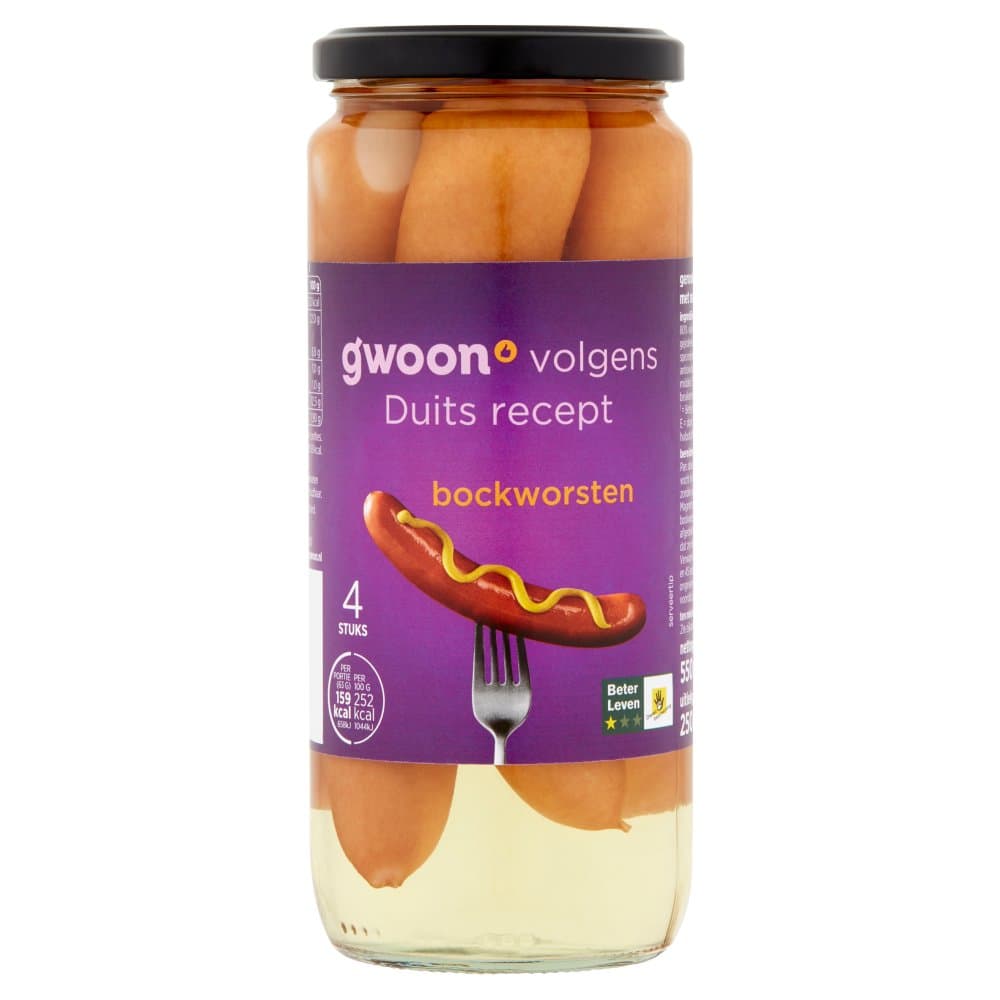 G'woon bockworsten 550gr