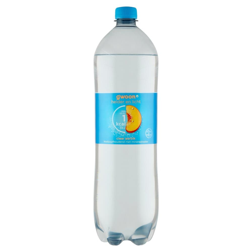 G'woon clear perzik 1,5l fl