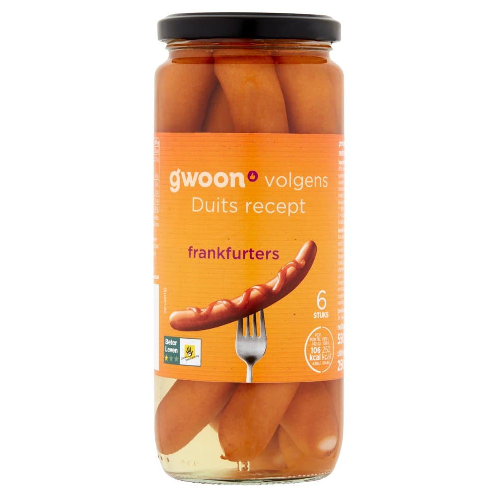 G'woon frankfurters 550gr